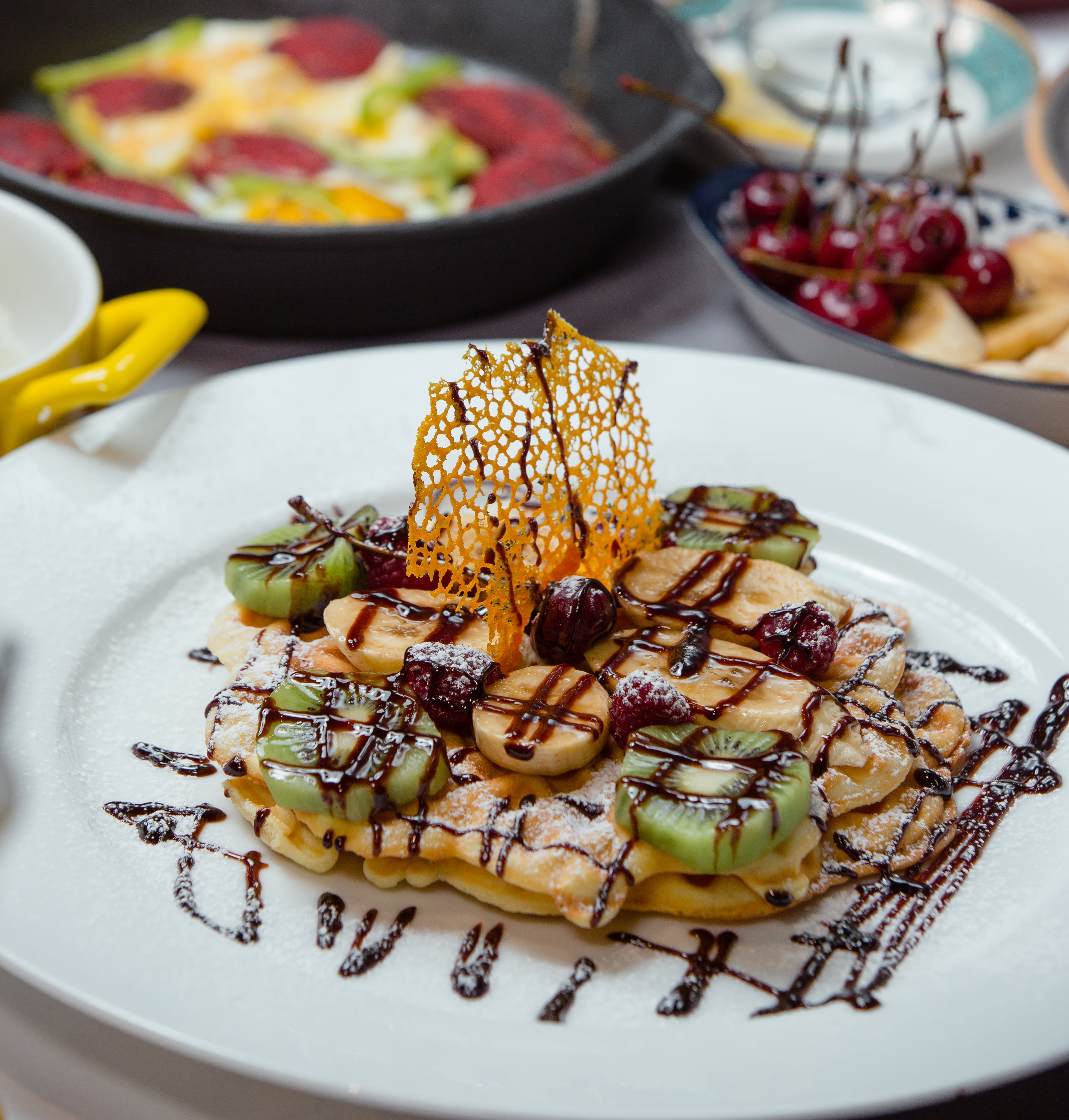 Kiwi Banana waffle
